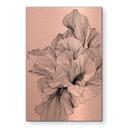 Geborsteld Alu-Dibond met goud-, zilver- & kopereffect - Florale lijnkunst - Treechild