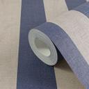 Papier peint rayé bleu beige - motif à rayures classique - Papier peint intissé mat
