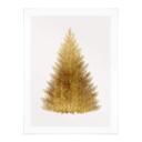 Póster Kubistika - Árbol de Navidad dorado