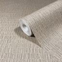 Papel pintado de tejido-no-tejido con motivo de baldosas texturadas de color beige, marrón aspecto textil