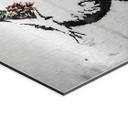 Geborsteld Alu-Dibond met goud-, zilver- & kopereffect - De Bloemenwerper - Banksy