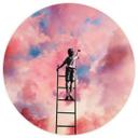 Tapet cirkel Taudalpoi - Painting Clouds - vliesetapet/selvklæbende non-woven tapet