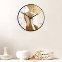 Wanduhr aus Glas - Kubistika - Die Dame im goldenen Kleid - Ø 30 cm