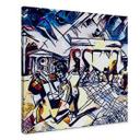 Lienzo Zamart - Kandinsky se encuentra con Berlín azul cielo - Cuadrado