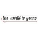 Décoration en bois -The world is yours - Placage d'acajou