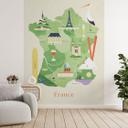 Fotomural Mapa de Francia - Ríos