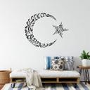 Sticker mural - Croissant de lune et étoile 2