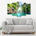 5 stykke lærredstryk Tropical Beach Maldiverne