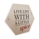 Hexagon Hout berkenfineer - Live life
