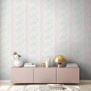 Papel pintado Floral azul rosa - papel pintado no tejido Casa de campo A.S. Création - mate y ligera