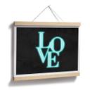Póster LOVE lettering moderno - luz de neón