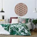 Decoración en madera chapa de caoba - Flor de la vida