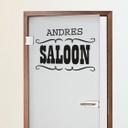 Wallsticker -  + Navn - Saloon