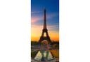 Türdesign Eiffelturm im Sonnenuntergang 91x200 cm