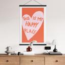 Póster de tela This is my happy place with heart - Fritsch