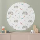 Sticker mural Kvilis - Couple de lapins - Rond