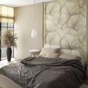 Kumano tapet med blomstermotiver beige