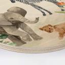 Cuadro de madera Goed Blauw - Jungle babies - Round