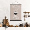 Póster de tela Taza de café caliente por la mañana - EMELIEmaria