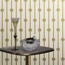 Versace ikke-vævet tapet I Love Baroque striber Medusa White Gold luksuriøst