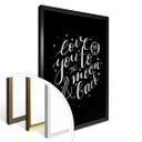 Póster Love you to the moon and back - handlettering - negativo negro