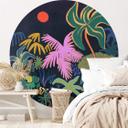 Tapet cirkel Arty Guava - Exotic Jungle - vliesetapet/selvklæbende non-woven tapet