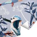 Fototapet - Rundt Goed Blauw - Bird in Winter - vliesetapet/selvklæbende non-woven tapet