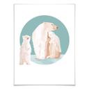 Póster Goed Blauw - La familia del oso polar
