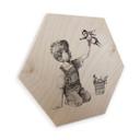 Hexagon - Træ birkefiner - Banksy - Real Hero
