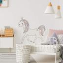 Sticker mural Kvilis - Illustration Licorne au galop