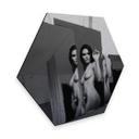 Hexagon - Alu-Dibond zilver effect Kornienko - In the Mirror