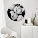 Tableau sur alu-Dibond rond Sisi & Seb - Pivoines
