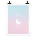 Póster tailandés - La magia de la luz de la luna en el cielo estrellado