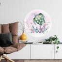 Sticker mural Kvilis - Tortue qui nage - Rond