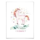 Póster Kvilis - No creas en los humanos - Unicornio entre las estrellas