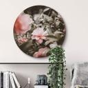 Tableau sur alu-Dibond Annie - Roses - Rond