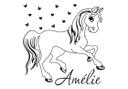 Wallsticker - Navn + pony