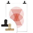 Plakat - Nouveauprints - Circles and triangles Pink