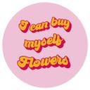 Vinilo decorativo - Puedo comprarme flores - Redondo