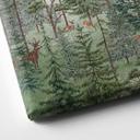 Lienzo animales del bosque en un verde bosque alpino - Kikki Belle
