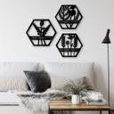 Decoración acrílica flores en hexágono - Bloom Wildly