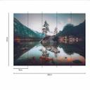 Bjergbaghave tapet i turkisbrun - non-woven tapet Designwalls 2 - 2,55 x 3,5 m