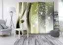 Screen room divider - Grøn blødhed, 3-delt