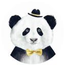 Fototapet - Rundt Cuddly Gentleman - vliesetapet/selvklæbende non-woven tapet