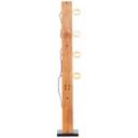Stehleuchte Daniel, braun, 125,5 x 20 cm, Holz Stehlampe, dimmbar