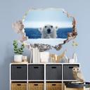 3D Wallsticker National Geographic fræk isbjørn