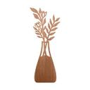 Decoración floral de madera - ramo en jarrón - madera de caoba