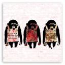 Canvasbillede, Banksy grinende aber