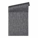 Non-woven tapet i textil look silver black - textiltapet med design 