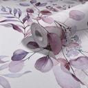 Papel pintado no tejido hojas, ramas naturaleza floral mate en blanco rojo